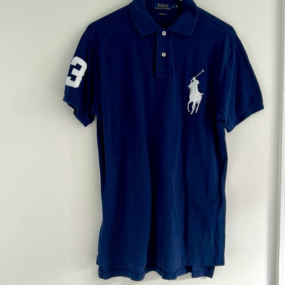 Polo Ralph Lauren Other - Polo Ralph Lauren, custom fit short sleeve, navy blue polo shirt